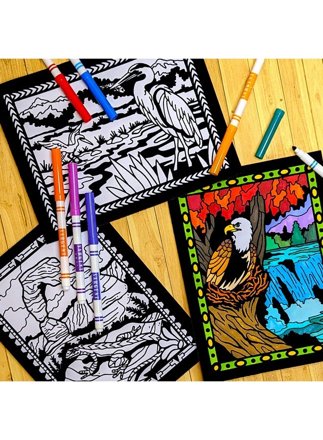 Stuff2Color باقة سوبر من 18 ملصق تلوين من المخمل الناعم (إصدار الحدائق الوطنية) - رائع لقضاء وقت العائلة، الفنون والحرف، السفر، في المنزل، مرافق الرعاية [جميع الأعمار: الفتيات، الأولاد، البالغين، الأطفال الصغار، المراهقين] - Image 4