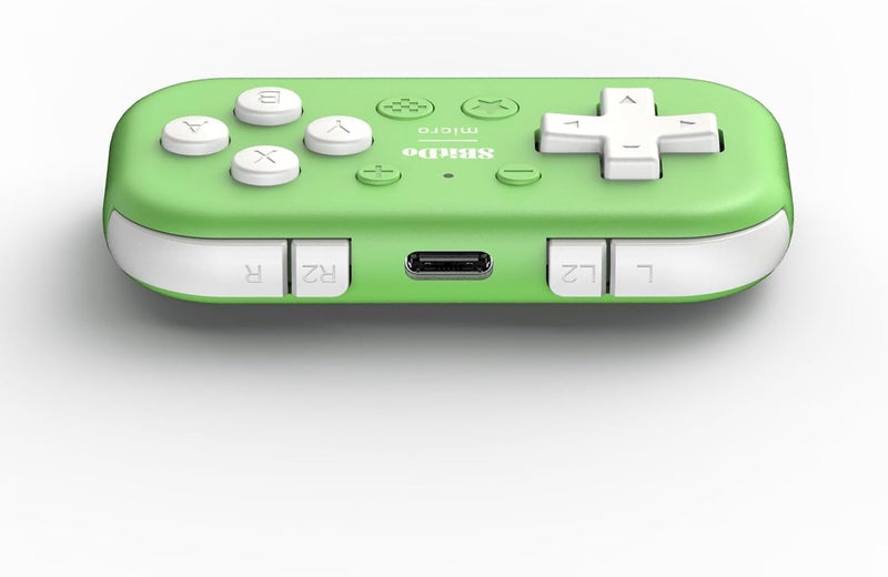 Nargos 8BitDo Micro Bluetooth Key Chain Sized Mini Controller for Nitendo Switch, Windows, Android and macOS (Micro- Green) - Image 4