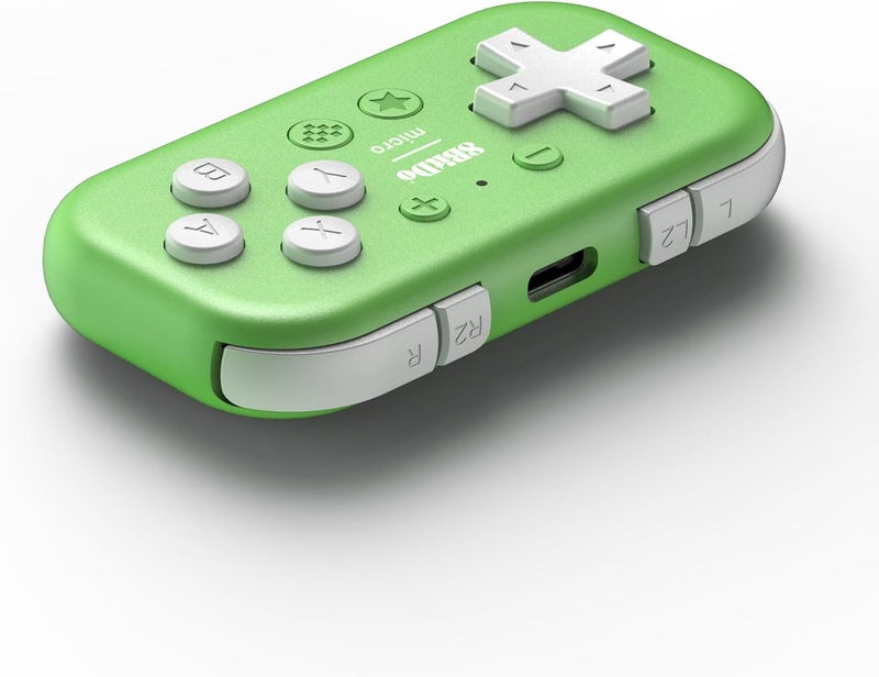Nargos 8BitDo Micro Bluetooth Key Chain Sized Mini Controller for Nitendo Switch, Windows, Android and macOS (Micro- Green) - Image 3