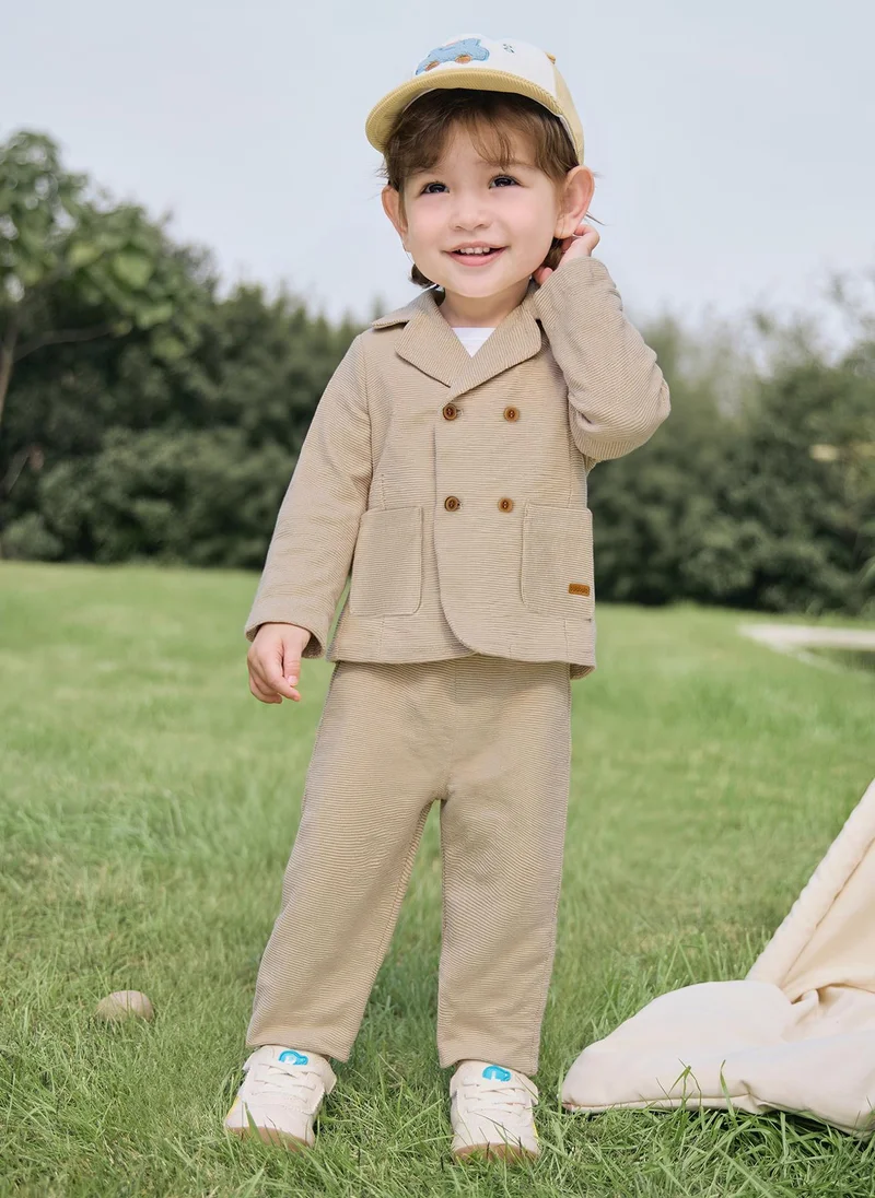 بالابالا طقم ولادي محبوك بأكمام طويلة