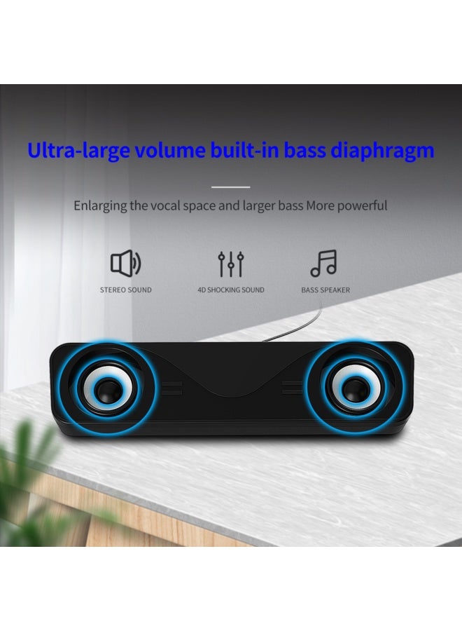 Factory Wholesale Jinyufang Home Desktop Computer Speaker Portable USB Dual Speaker Laptop Audio System - Image 1