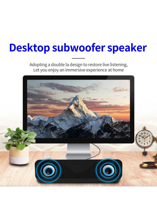 Factory Wholesale Jinyufang Home Desktop Computer Speaker Portable USB Dual Speaker Laptop Audio System - Image 2