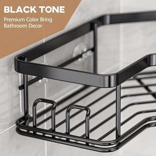 BIRDWING Metal Combo Wall Mounted Stand Holder with Adhesive Sticker No-Drilling Soap/Shampoo Holder Ideal for Kitchen, Bathroom (HH_Pack of-2) - Image 5