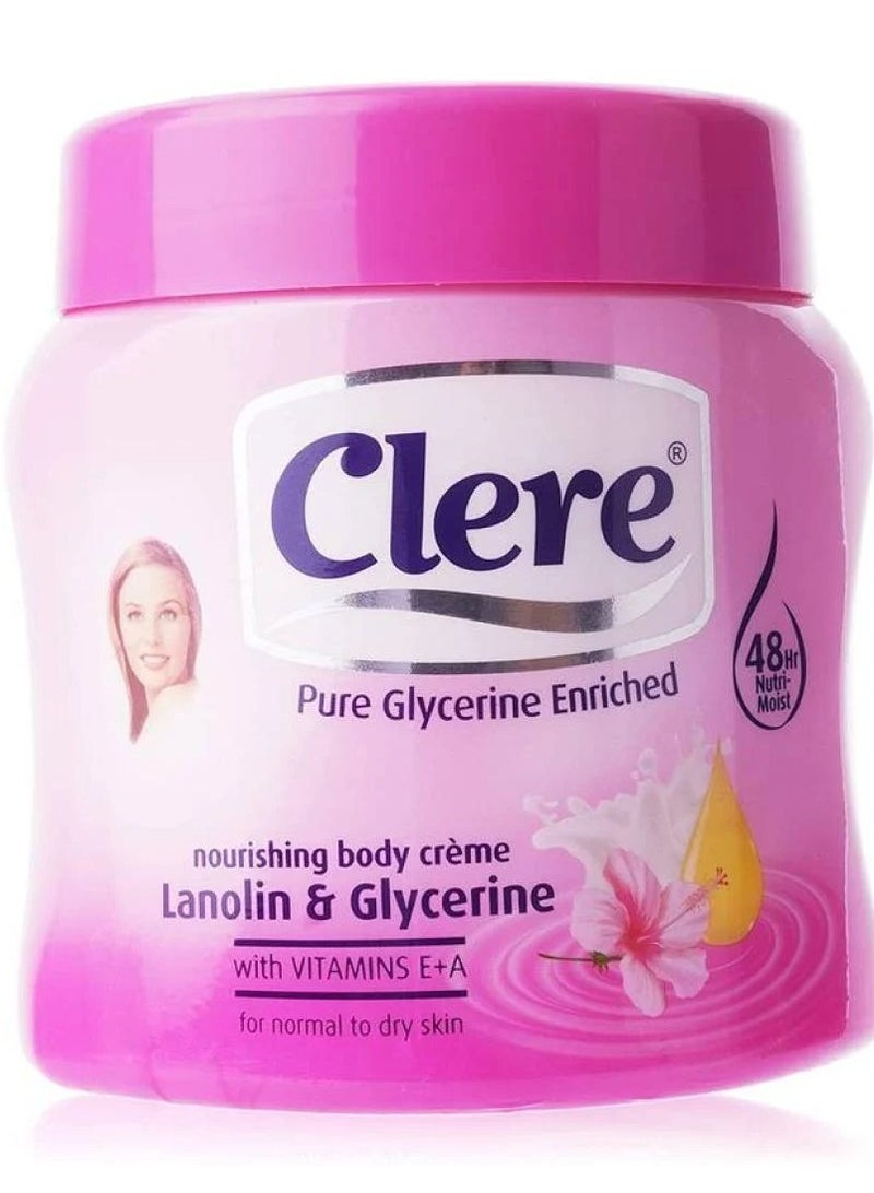 كلير كريم مغذي للجسم برائحة اللانولين والجلسرين 500مل