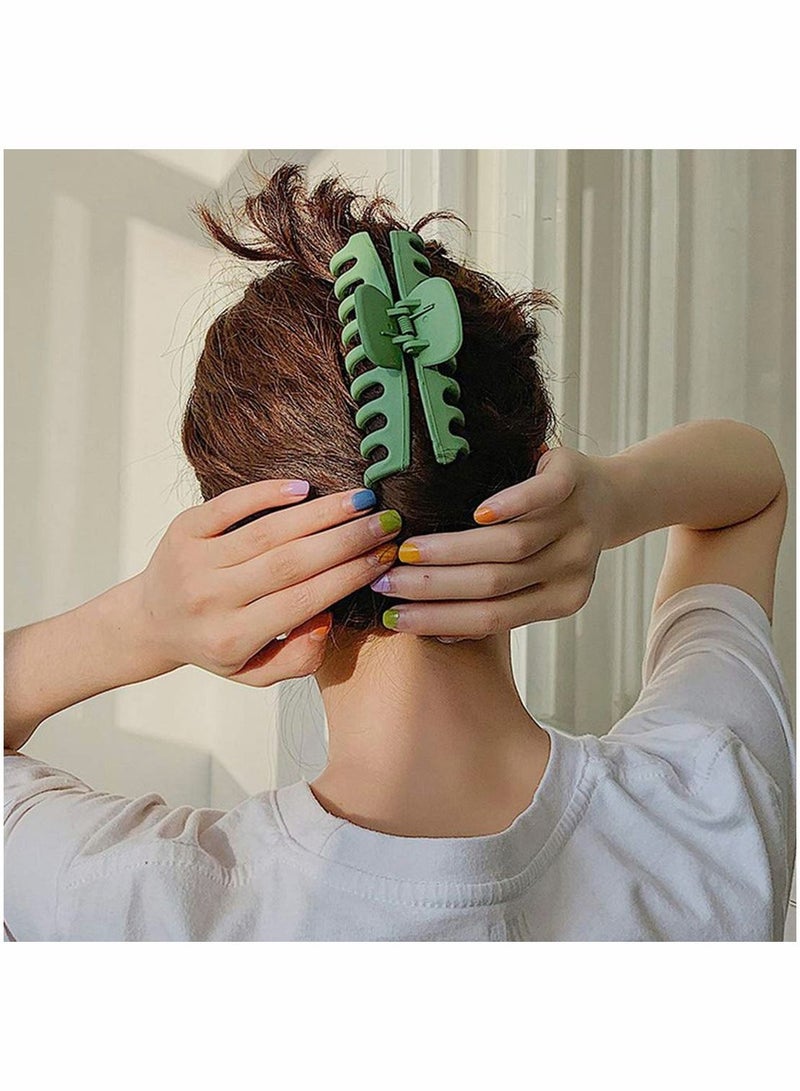 KASTWAVE 4 Packs Hair Claw Clips, Nonslip Hair Clip Banana Large Matte Rubber for Women - Image 2