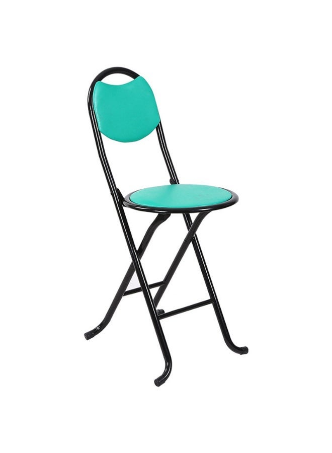 Portable Metal Folding Chair for Prayers and Trips with PU Soft Back Support, Green