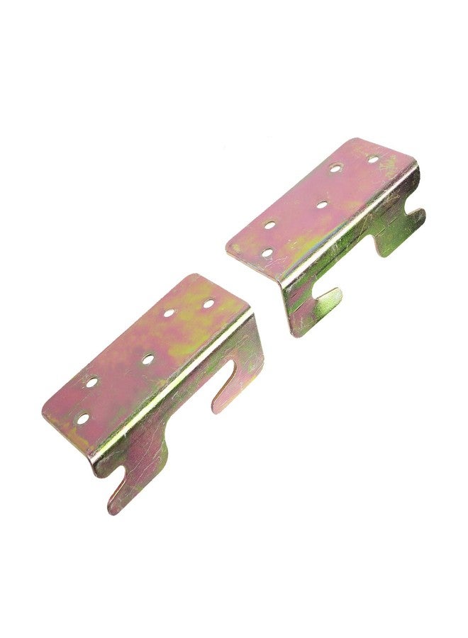 Geesatis Bed Accessories Wood Bed Rail Bracket 4 PCS Bed Rail Hooks Plates Beds Frame Bracket, Bed Rail Fittings, Double Hook Slot Hardware, with Mounting Screws, 3.6" x 2" - Image 4