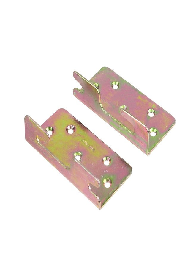 Geesatis Bed Accessories Wood Bed Rail Bracket 4 PCS Bed Rail Hooks Plates Beds Frame Bracket, Bed Rail Fittings, Double Hook Slot Hardware, with Mounting Screws, 3.6" x 2" - Image 3