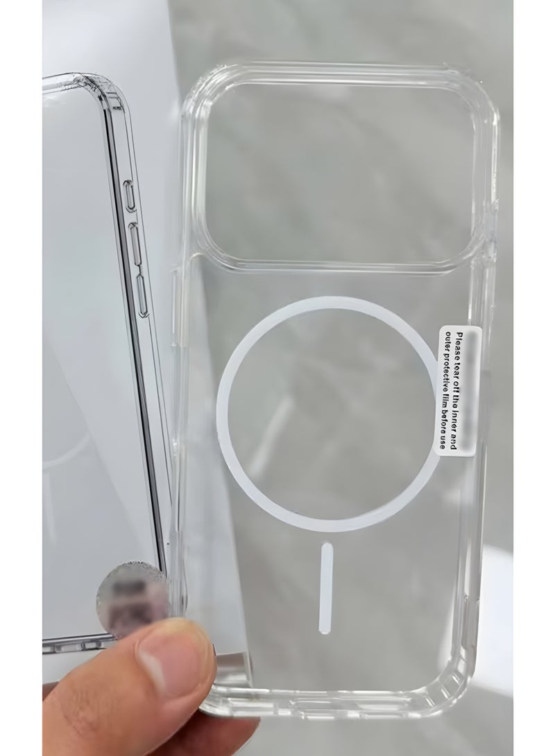 Magsafe Case for iPhone 17 Pro Max Magsafe Clear Cover Magnetic Wireless Charging Support, Shockproof Protection, Scratch-Resistant for iPhone 17 Pro Max - Clear - Image 4