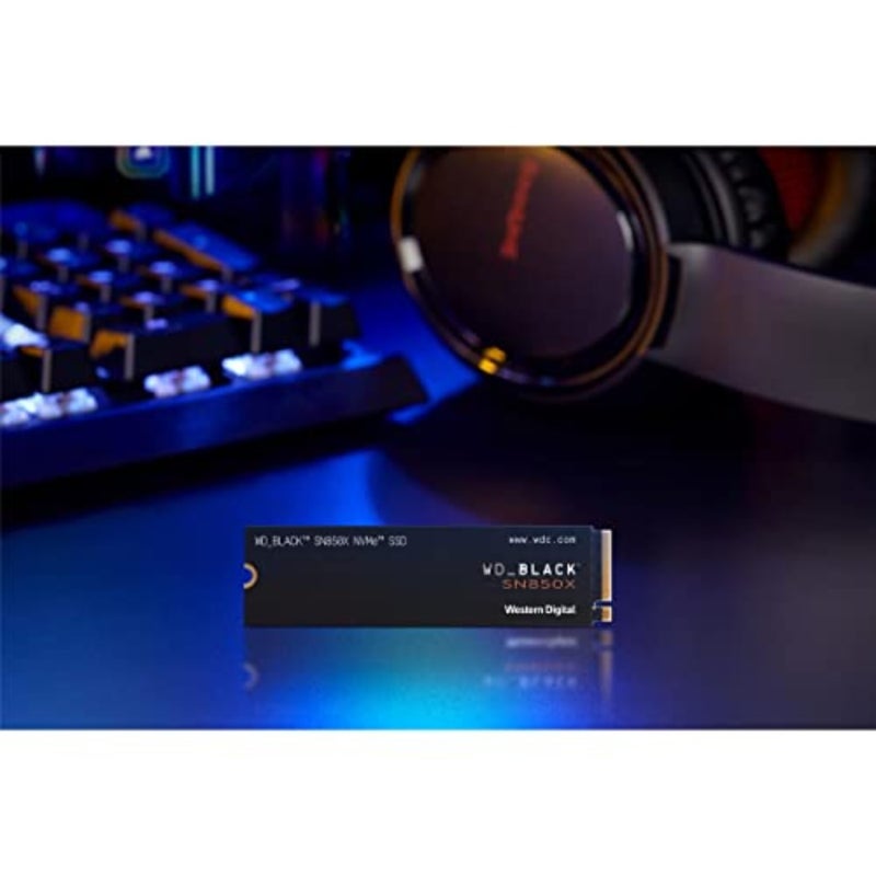 محرك أقراص SSD داخلي للألعاب WD_BLACK سعة 4 تيرابايت SN850X NVMe - Gen4 PCIe، M.2 2280، حتى 7، 300 ميجابايت/ثانية - WDS400T2X0E - Image 2