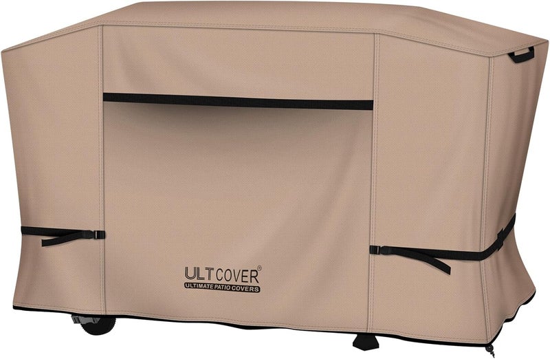 ULTCOVER 600D Outdoor Waterproof Griddle Cover for Blackstone Halo LoCo Cookers Nexgrill Weber 28 inch Two Side Shelves Flap Top Grill with Hood - Image 1
