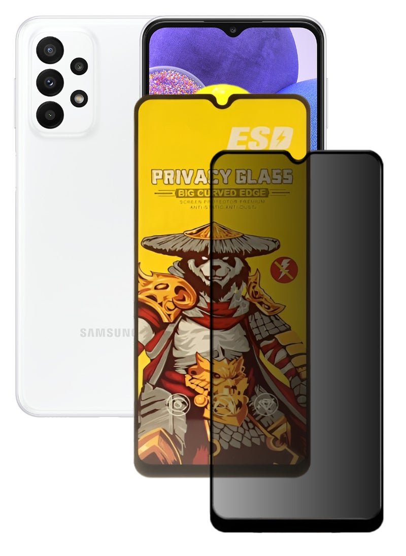ESD Tempered Dustproof Privacy Glass Screen Protector Compatible For Samsung Galaxy A23 4G - Image 1