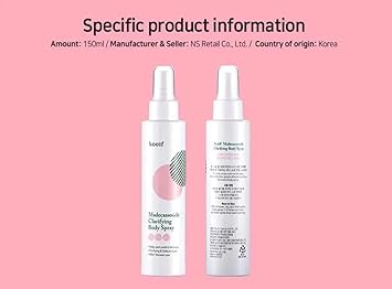 Petitfee Koelf Madecassoside Clarifying Body Spray Back Acne Chest Acne Spot Control Treatment 150ml - Image 4