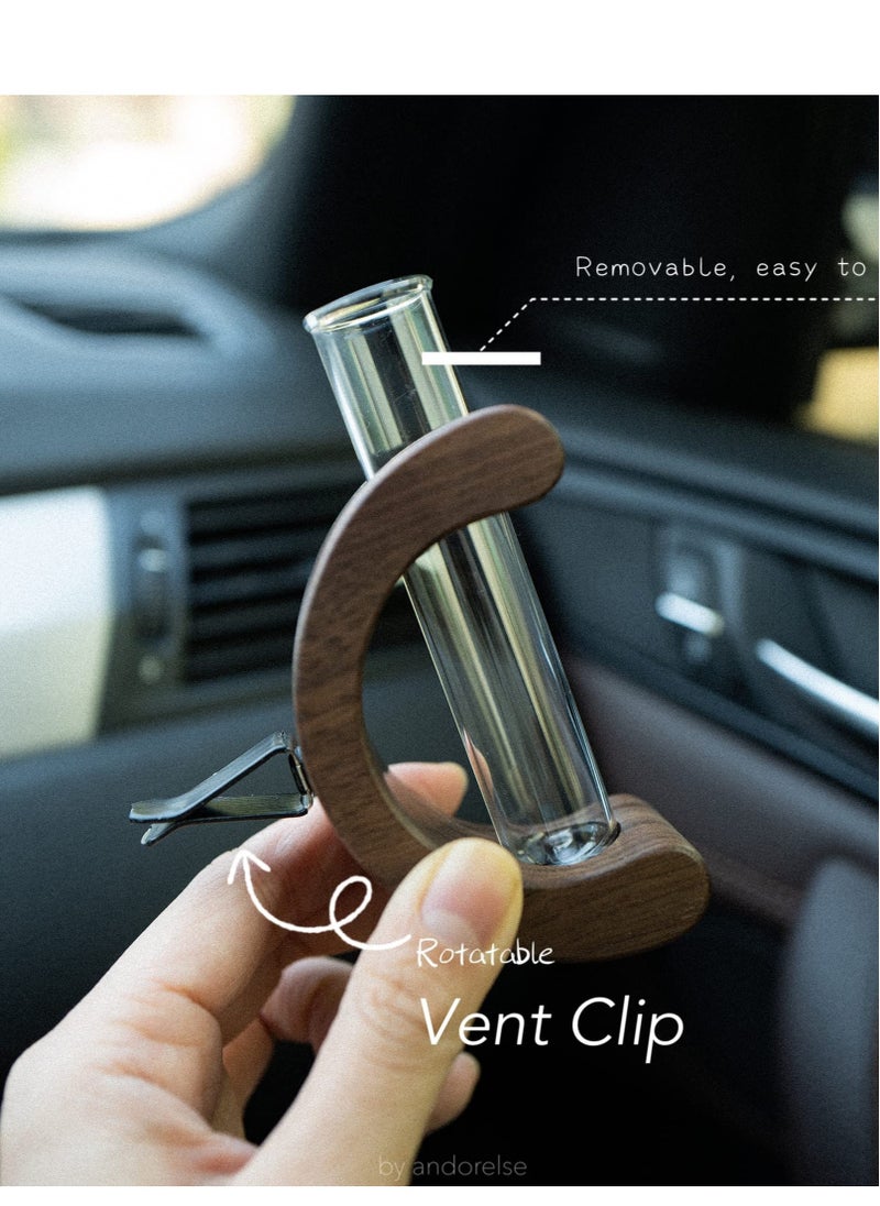 SYOSI - SYOSI Car Flower Vase Clip Holder Glass Tube Fresh Plants Auto Air Vent, Car Vent Flower Vase with Metal Clip Car Flower Planter Car Vase Flower Holder for Vehicle Vent Decoration - Image 1