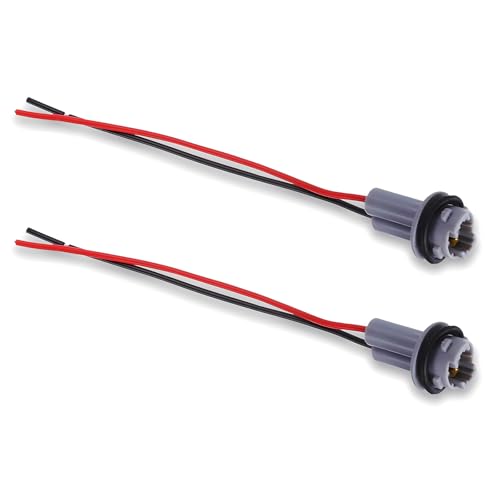 Ajxn 2 Pack T15 Car Turn Signal Lights Harness Pigtail Socket Replacement T10 T13 T15 Vehicle Brake Lights Wiring Harness Universal Automotive Lighting Bulb Connector Accessories Grey - Image 1