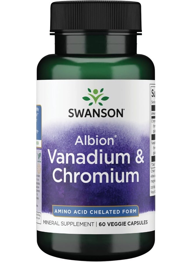 Swanson Ultra Albion Vanadium/Chromium 60 Veg Capsules - Image 1