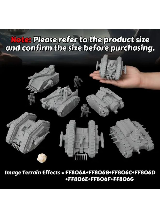تمثال فارس الشر المصغر دبابة آلة معركة مستقبلية لسيناريوهات تي تي آر بي جي على الطاولة - Image 4