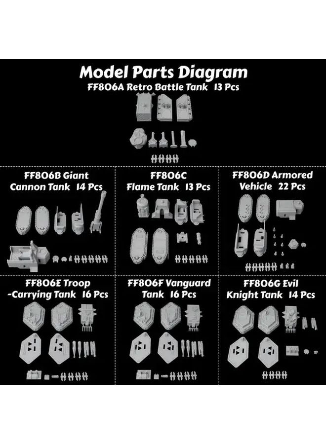 تمثال فارس الشر المصغر دبابة آلة معركة مستقبلية لسيناريوهات تي تي آر بي جي على الطاولة - Image 3
