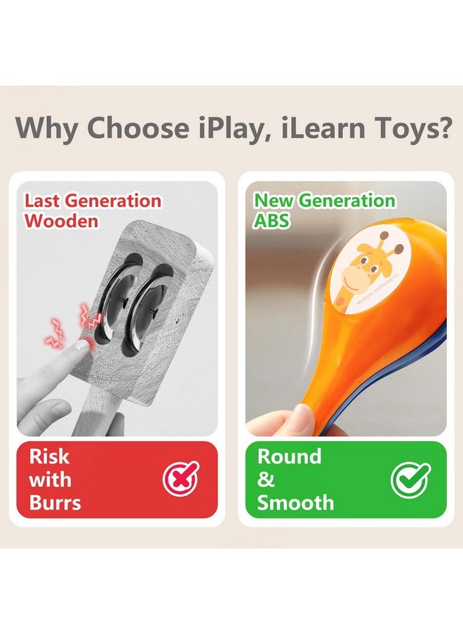 iPlay, iLearn iPlay, iLearn Toddler Musical Instruments Toys, Kids Drum Set, Baby Trumpet, Percussion, Harmonica, Maraca, Flute, Tambourine, Birthday Gifts for 18 Months Olds Ages 2 3 4 5 Years Boys Girls Children  - Image 3