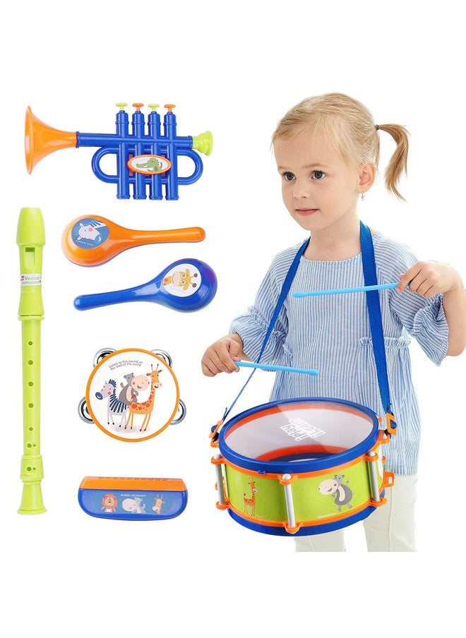 iPlay, iLearn iPlay, iLearn Toddler Musical Instruments Toys, Kids Drum Set, Baby Trumpet, Percussion, Harmonica, Maraca, Flute, Tambourine, Birthday Gifts for 18 Months Olds Ages 2 3 4 5 Years Boys Girls Children  - Image 1