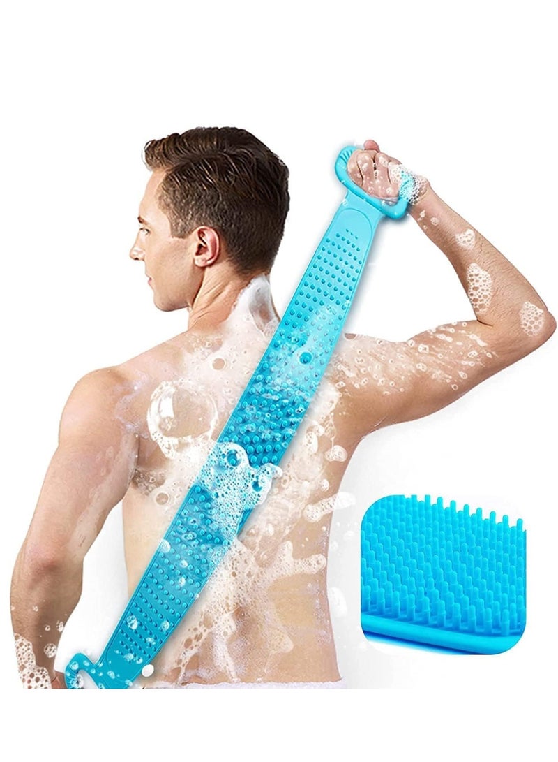Silicone Back Scrubber for Shower, 2024 Silicone Updated Bath Body Brush for Men & Women, 76cm Back Washer for Shower Handle Body Washer Easy to Clean Washer Exfoliating More Hygienic - Image 2