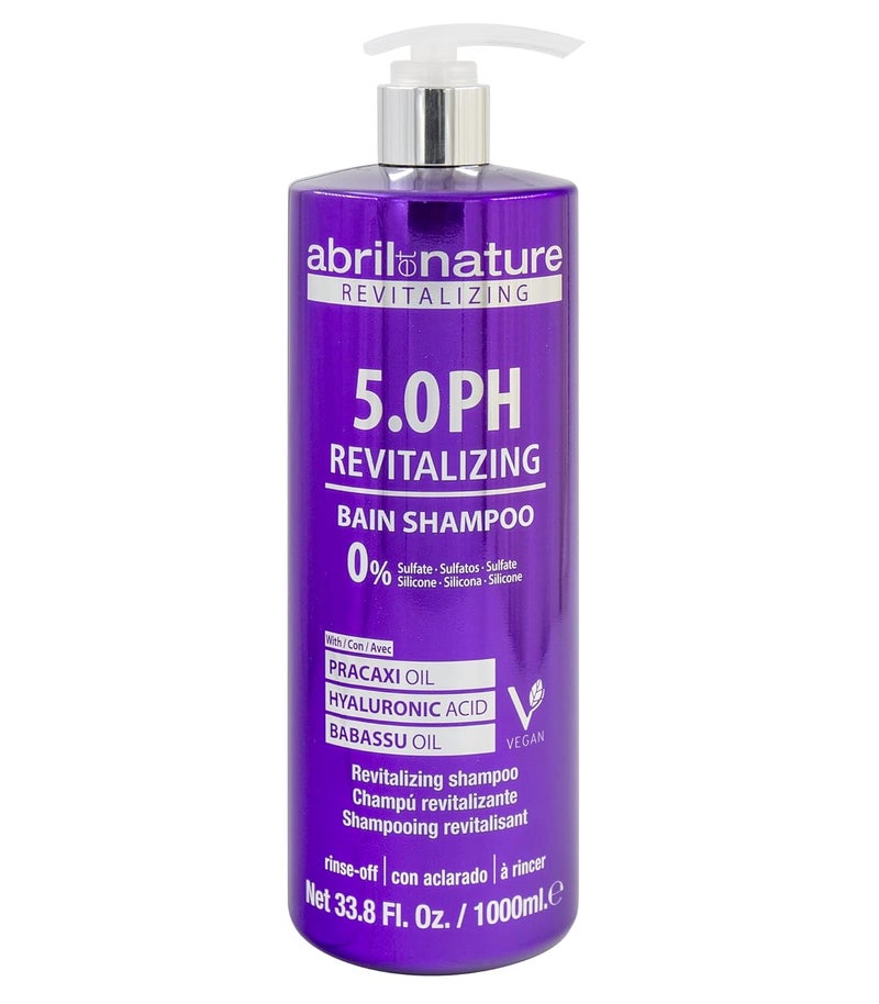 abril et nature  Professional Shampoo 50 PH Revitalizing  Protect and Maintain Your Color  Long Lasting  Sulfate and ParabenFree  Professional Hairdressing Treatment  Greater Shine  1000 ml