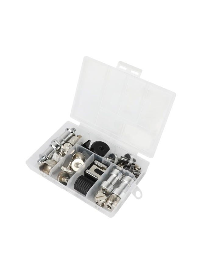 CAMVATE 30PCS Camera Screw Mount Set 1/4 to 1/4,1/4 to 3/8,1/4 to 5/8,1/4 & 3/8 Camera Mount Adapter for Tripod/Monopod/Microphone/Flash Light/Quick Release Plate Converter Screws Adapter - Image 5