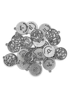 Cousin Diy Zodiac Charm Set For Jewelry Making 24 Count Silver  - Image 1