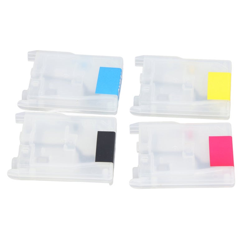 Ink Cartridge 4-Pack Black Blue Magenta Yellow Fine Printing for DCP-130C - Stable Ink Flows with PP Material for Photo Document Printing - Image 5