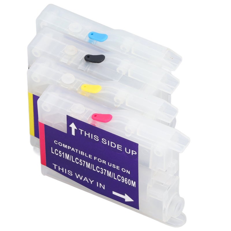 Ink Cartridge 4-Pack Black Blue Magenta Yellow Fine Printing for DCP-130C - Stable Ink Flows with PP Material for Photo Document Printing - Image 3