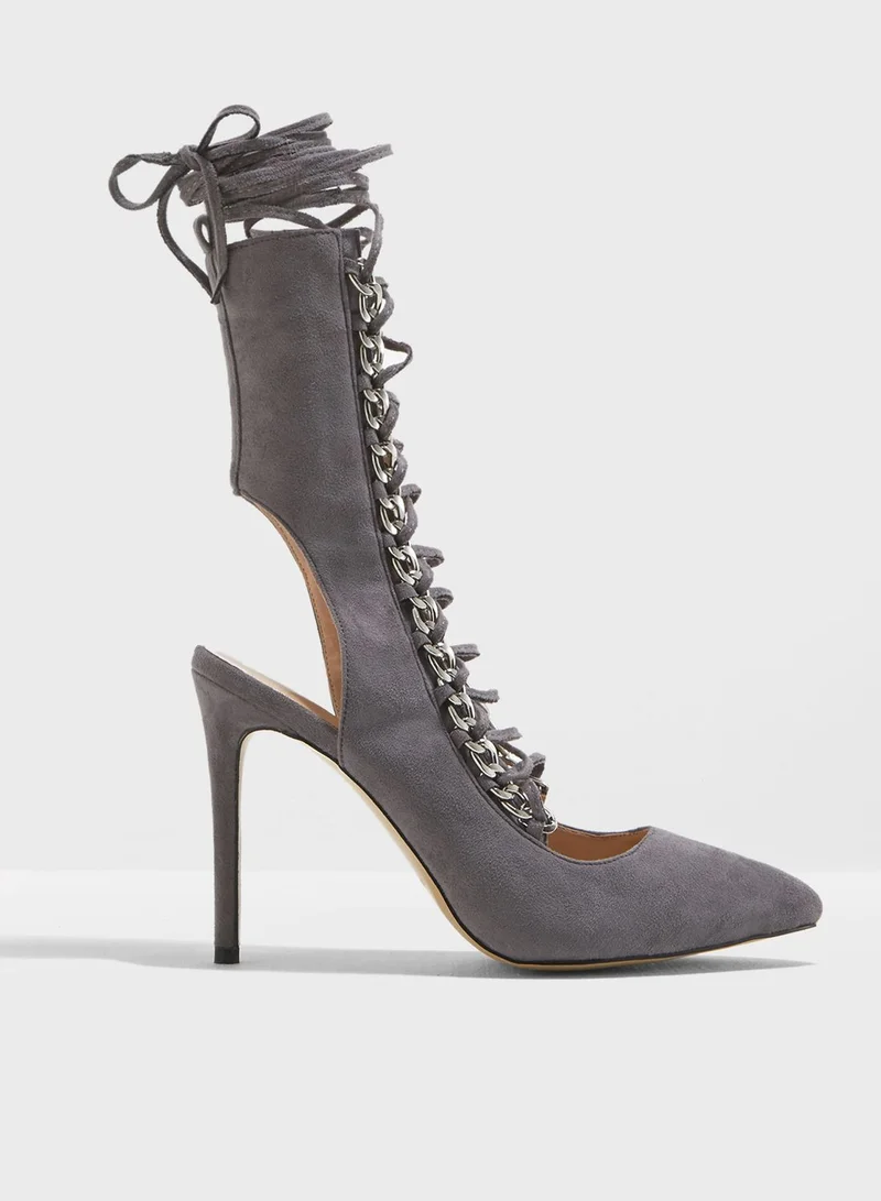 PUBLIC DESIRE Lace Up Boot