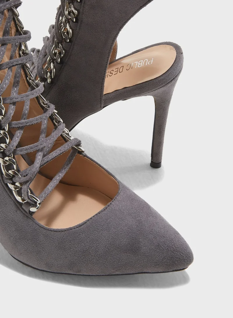 PUBLIC DESIRE Lace Up Boot