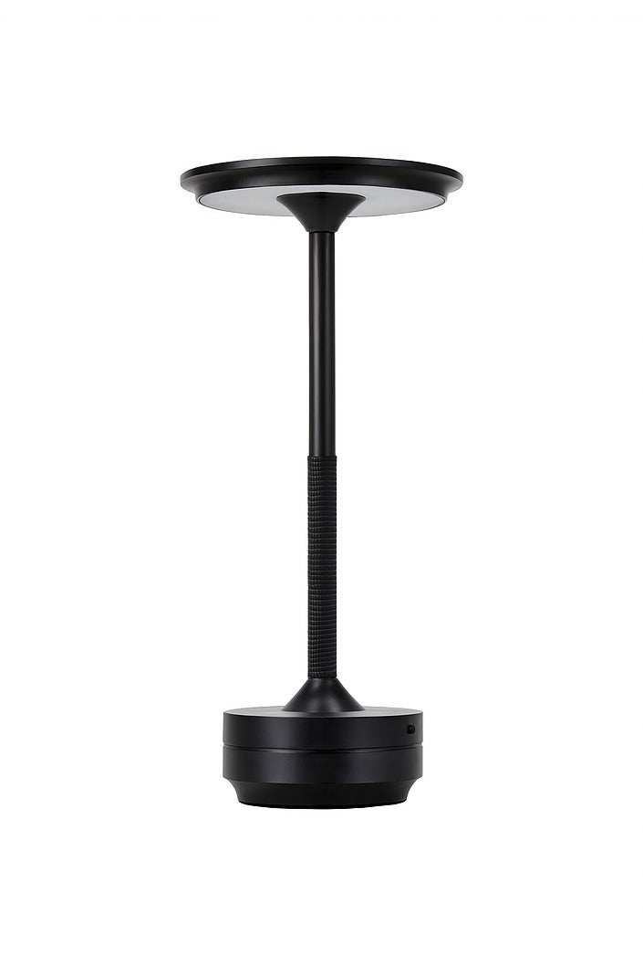 Levin Germany Levin Germany Cordless LED Table Lamp – 5W, Type-C Rechargeable with Cable, Dimmable, 3 Color Modes, 360° Shadowless Lighting, Portable Aluminum (Black), 1-Year Warranty