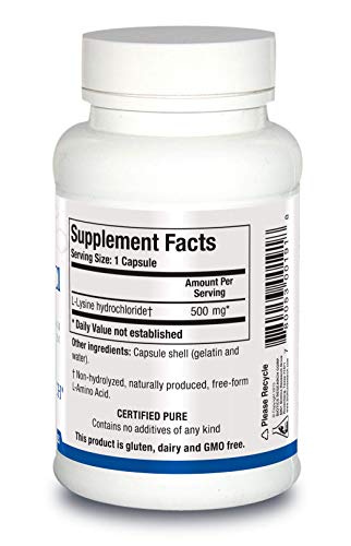 Biotics Research L Lysine HCI Amino Acid L lysine Supplement Promotes Energy Boosts Immunity Stimulates Calcium Absorption 100 Capsules - Image 5