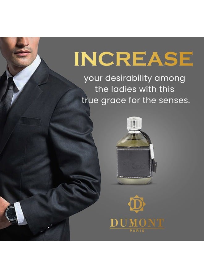 Dumont Nitro Black - 3.4 Eau De Parfum - 3.4oz - Luxury Perfume for Men - Woody, Floral, Fruity & Masculine Fragrance - Long Lasting Cologne Mist & Body Spray - for Him - Image 4