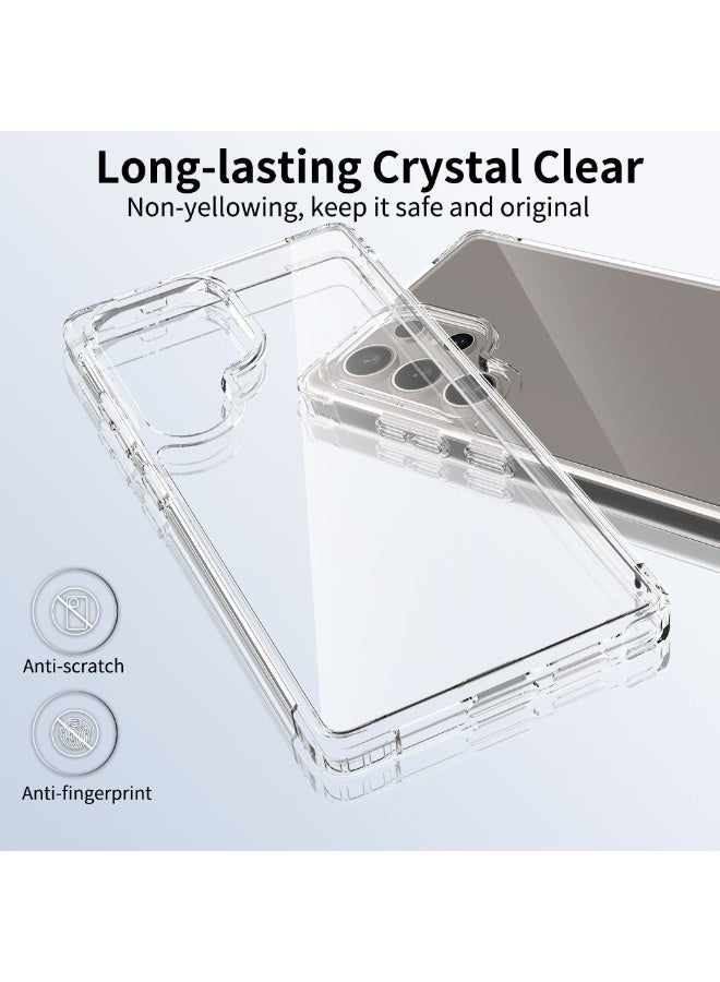 جراب واقٍ شفاف للغاية من مادة TPU مقاوم للصدمات لهاتف Samsung Galaxy S24، غطاء هاتف رفيع للغاية شفاف مع زوايا معززة - Image 3