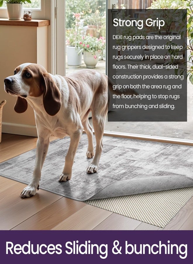 DEXI Rug Pad Gripper for Hardwood Tile Floor, 3x8 Non Slip Under Carpet Padding Cushioned, Waterproof Thick Walking Pads for Area Rugs, White - Image 4