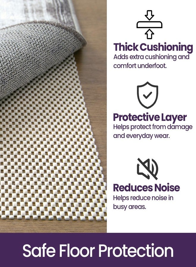 DEXI Rug Pad Gripper for Hardwood Tile Floor, 3x8 Non Slip Under Carpet Padding Cushioned, Waterproof Thick Walking Pads for Area Rugs, White - Image 5