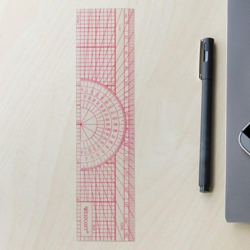 Westcott Engineers' Protractor Ruler, Dual-Scales Cm and Tenths-Inch, Back-to-School, School Supplies, Classroom Supplies, 6-Inch - Image 5