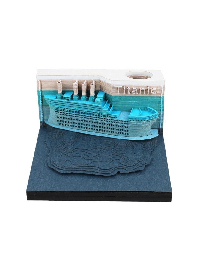 Customers Creative Business Commemorative Gifts Paper Carving Creative Ornaments Hand Tear Sticky Notes 3d Three-dimensional Note Book Customization