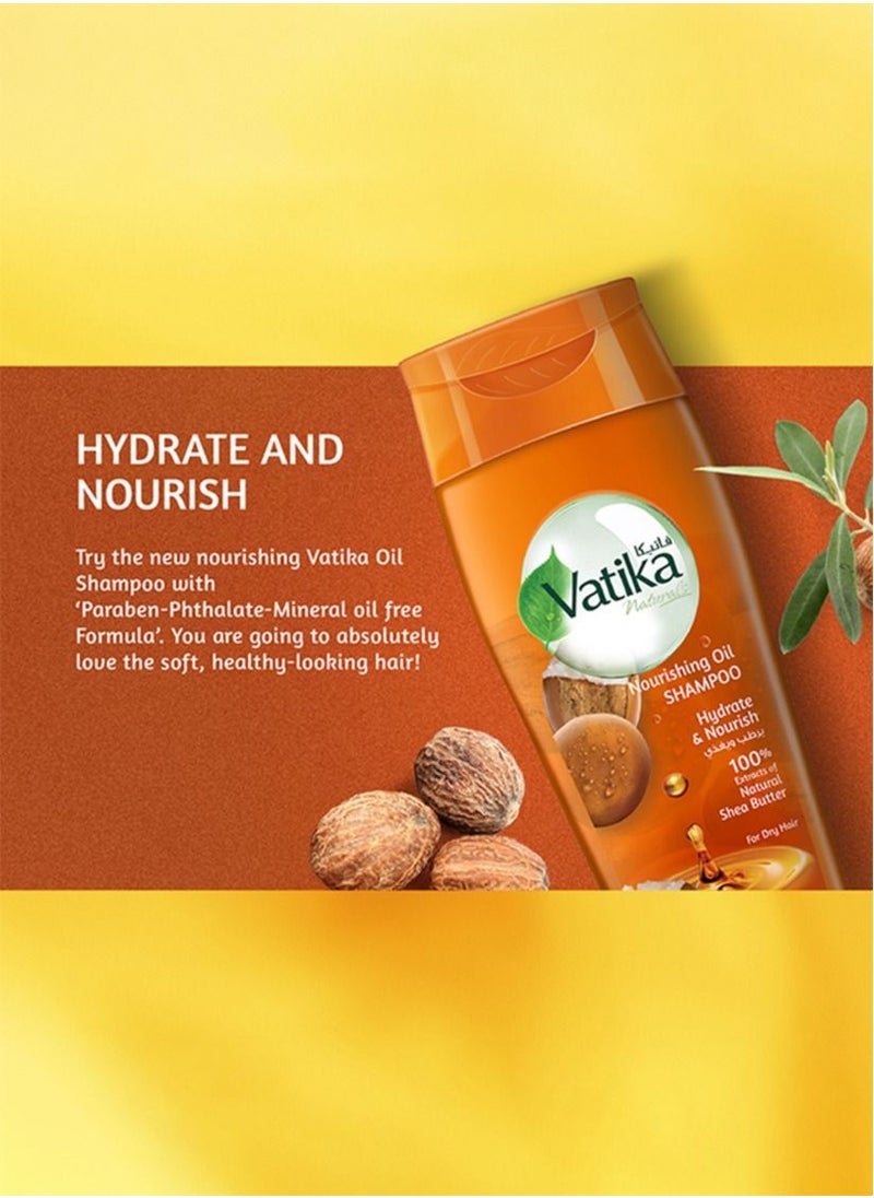 Vatika Naturals - Vatika Naturals Oil Shampoo Shea Butter - Hydrate and Nourish - 425ml (Twin Pack) - Image 1