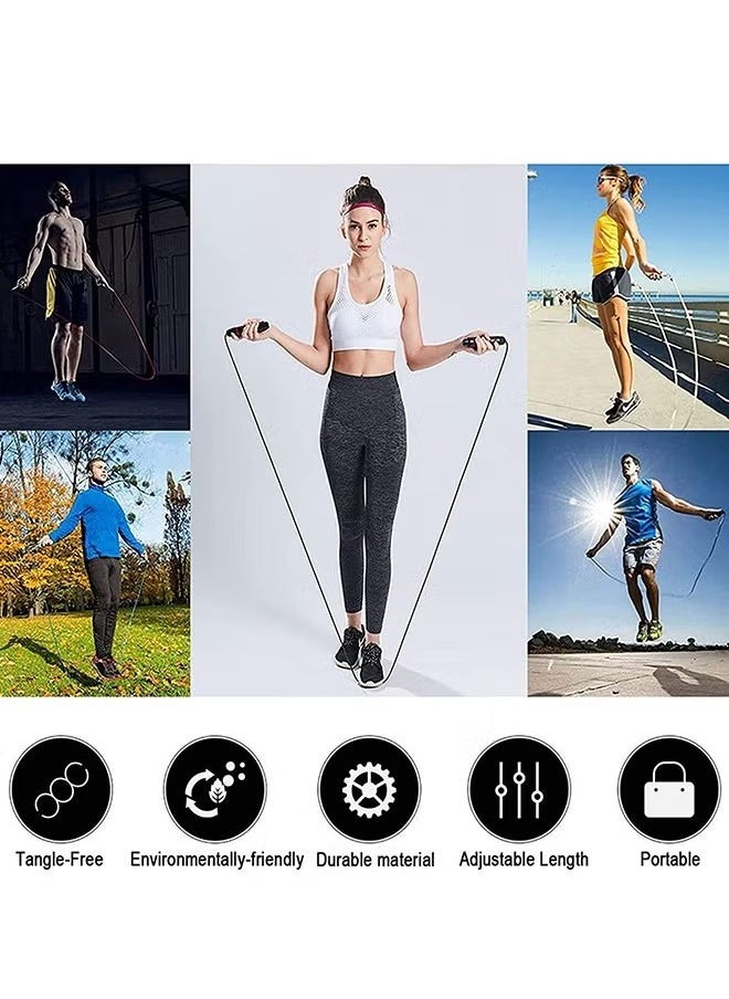 LIMOS Jump Rope, Tangle-Free Rapid Speed Jumping Rope Cable with Ball Bearings for Women, Men, and Kids, Adjustable Jumping Rope for Workout,Exercise JumpRope for Weight-loss  - Image 5