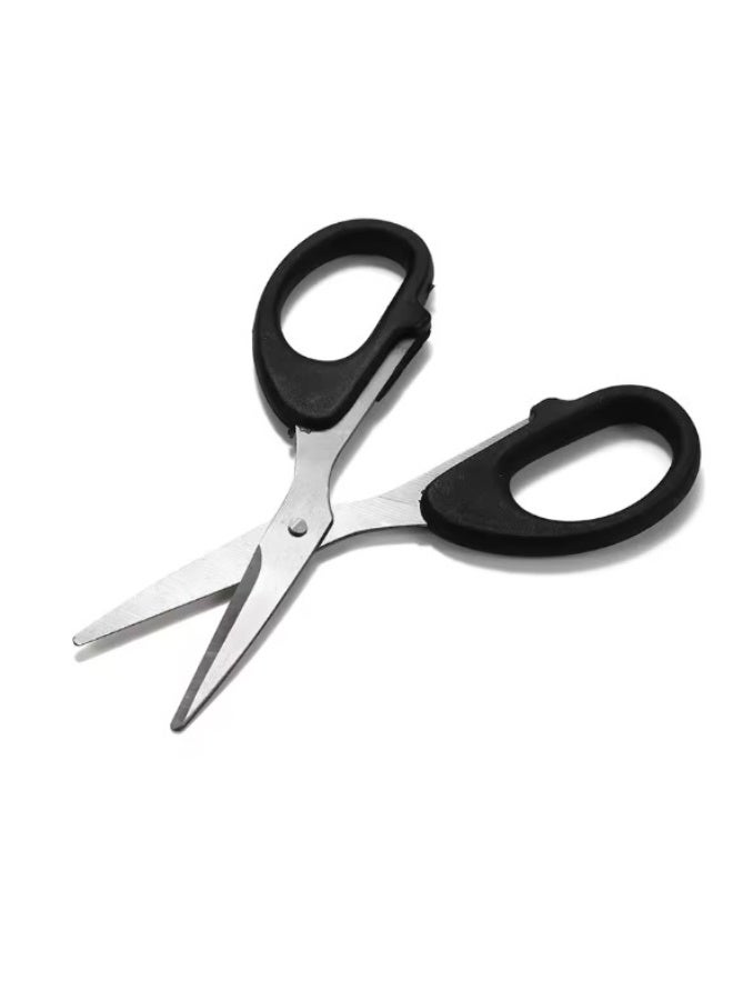 مقص صغير لقص شعر الانف والاظافرمناسب لاستخدمات متعدده  بمقبض اسود مناسب لاستخدام المنزلي والصالون - Image 3