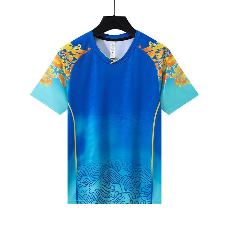 Badminton Pants Autumn and Winter Quick-Drying Short Badminton Sportswear Cultural Shirt Suit Sweat-Absorbent Badminton Suit with Printing 28 lake blue