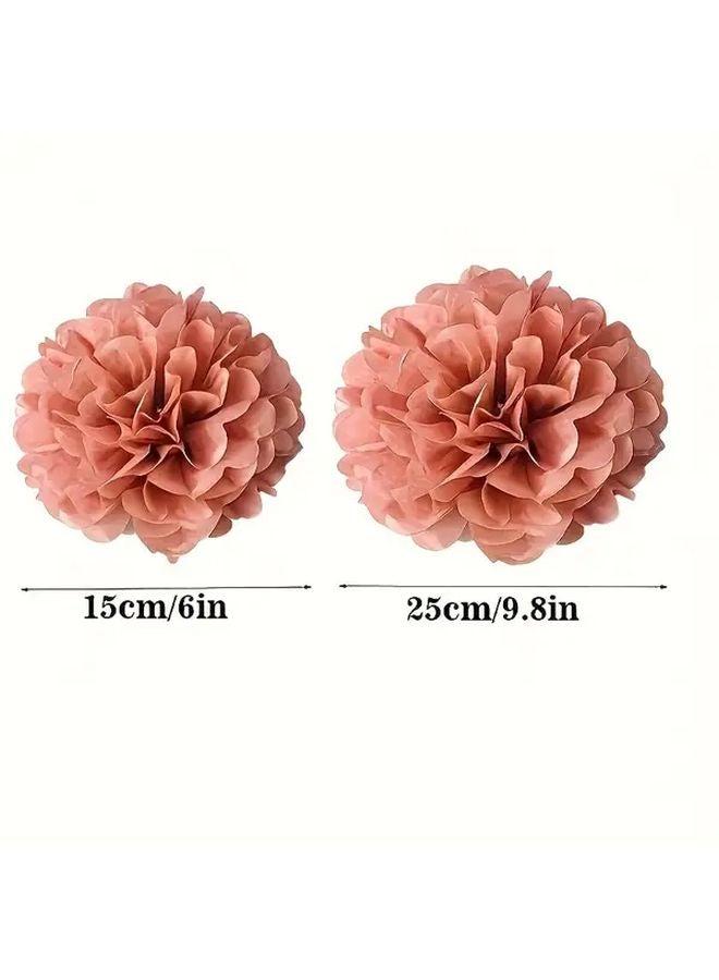 كرات زهور ورقية وردية خلفية حفل زفاف دش الزفاف حفلة عيد ميلاد - Image 3