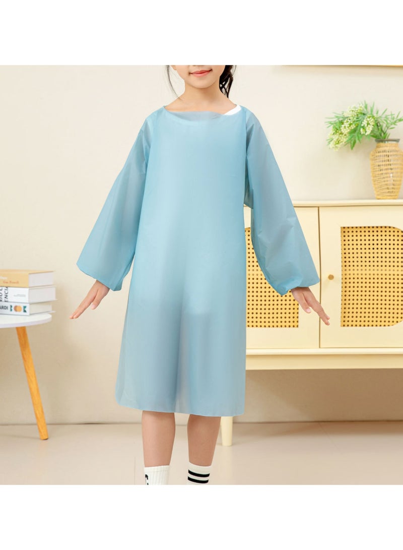 Kids Art Smock, Waterproof Apron for Children, Artist Painting Aprons Smocks with Long Sleeve，Blue - Image 2