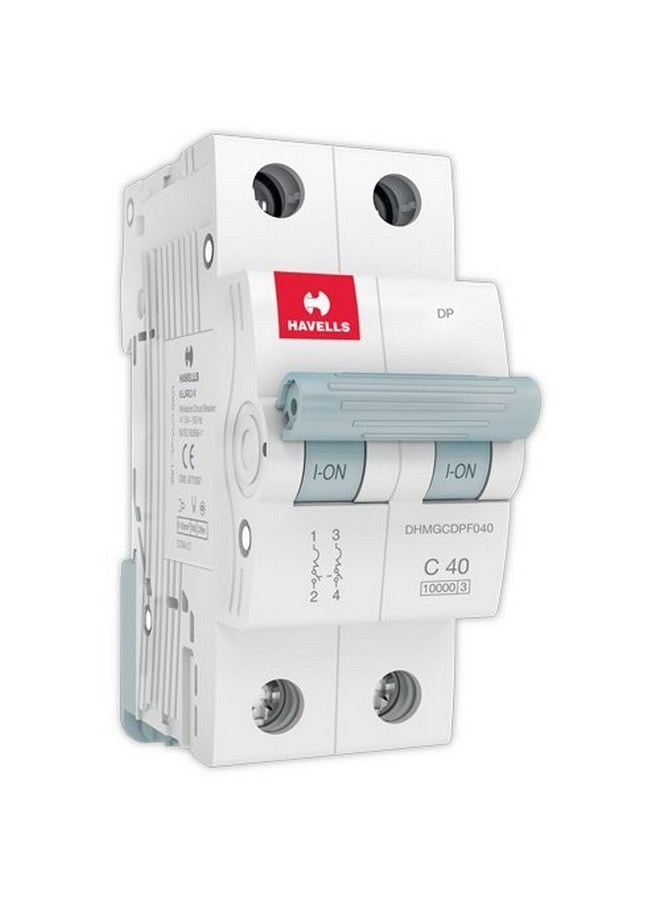 Havells Havells DHMGCDPF040 PVC Plastic 40A MCB DP C Curve (White)  - Image 2