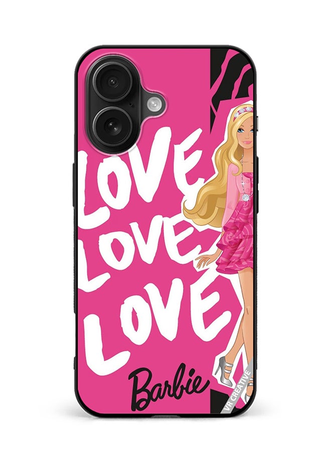 Protective Case Cover For Apple iPhone 16 Plus Love Barbie Design Multicolour