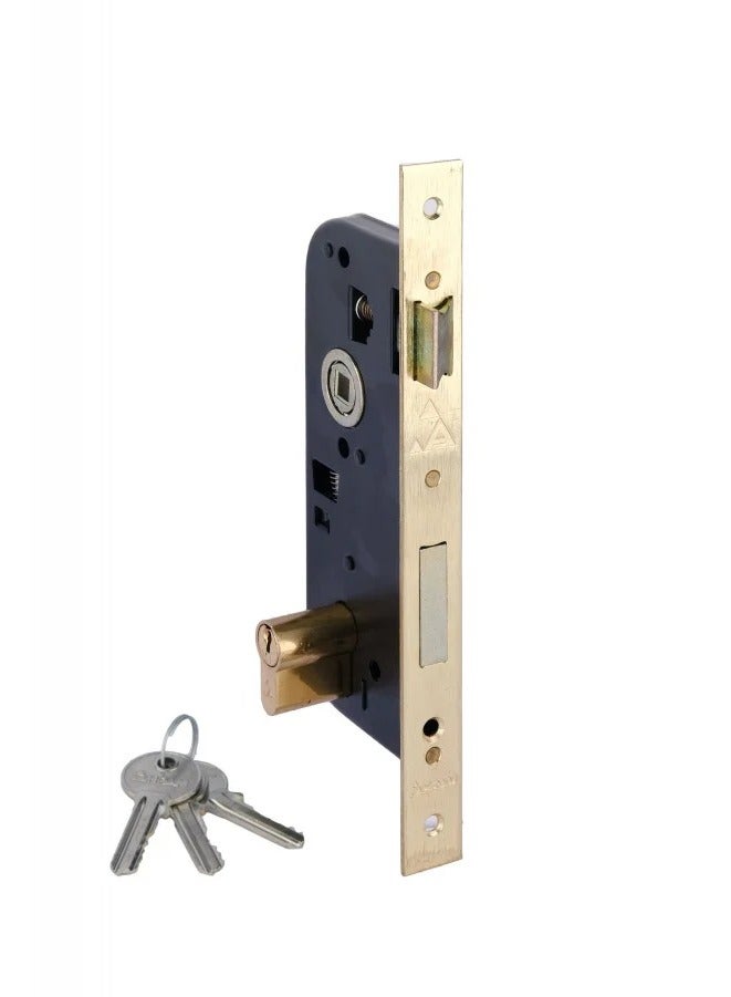 AHRAM Cylindirical Mortise Door Lock golden