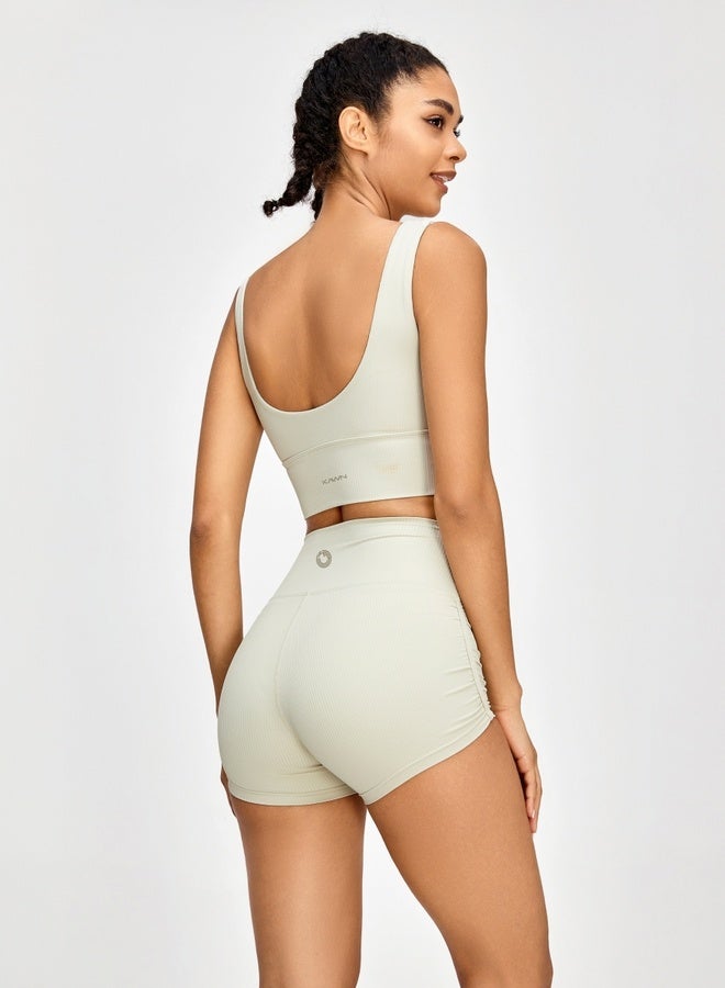 KAWN.YOGA Womens High Waist Side Scrunch Workout Sport Yoga Shorts  - Image 5